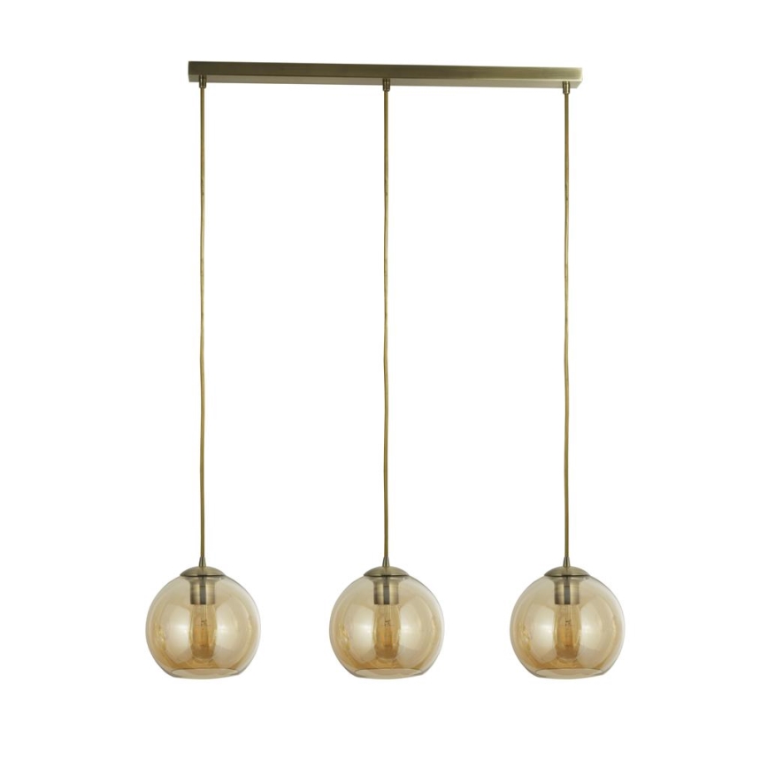 Searchlight - Candelabro num fio PENDANT 3xE27/40W/230V dourado