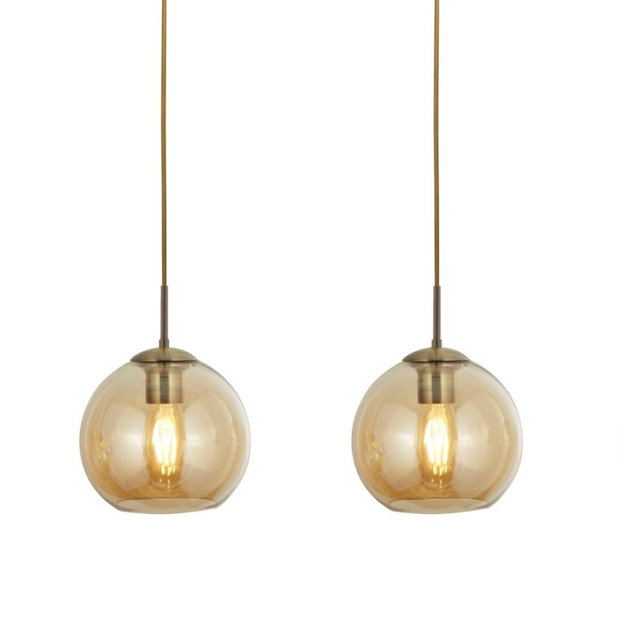 Searchlight - Candelabro num fio PENDANT 3xE27/40W/230V dourado