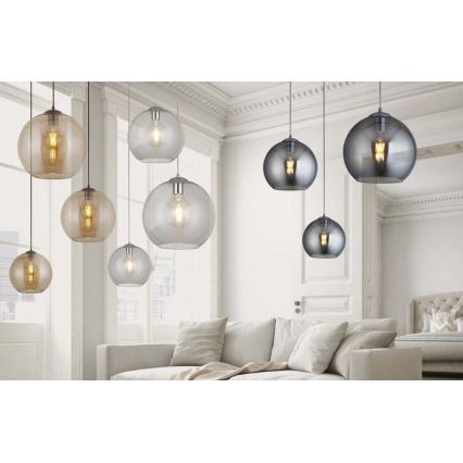 Searchlight - Candelabro num fio BALL 1xE27/60W/230V castanho