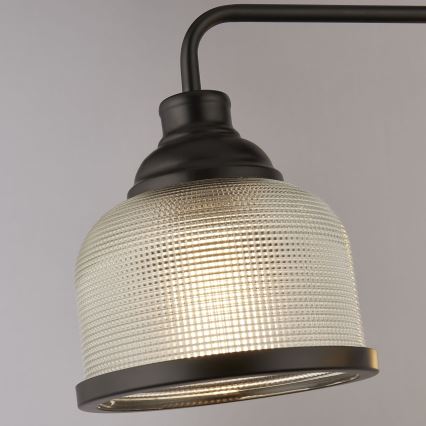 Searchlight - Candeeiro suspenso BISTRO 3xE27/60W/230V preto