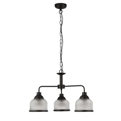 Searchlight - Candeeiro suspenso BISTRO 3xE27/60W/230V preto