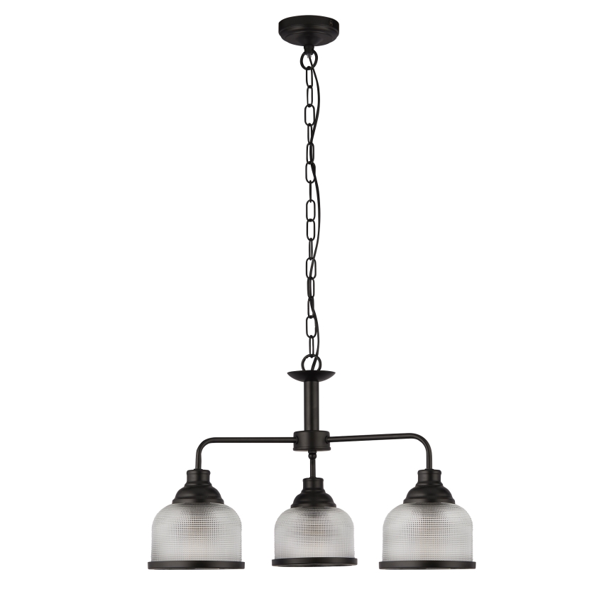 Searchlight - Candeeiro suspenso BISTRO 3xE27/60W/230V preto