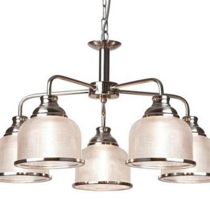 Searchlight - Candeeiro suspenso BISTRO 5xE27/60W/230V cromado brilhante