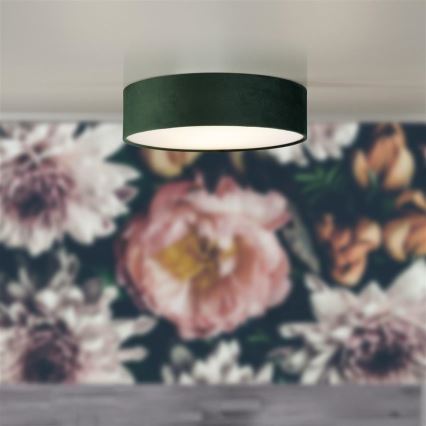 Searchlight - Iluminação de teto DRUM PLEAT 2xE27/15W/230V verde