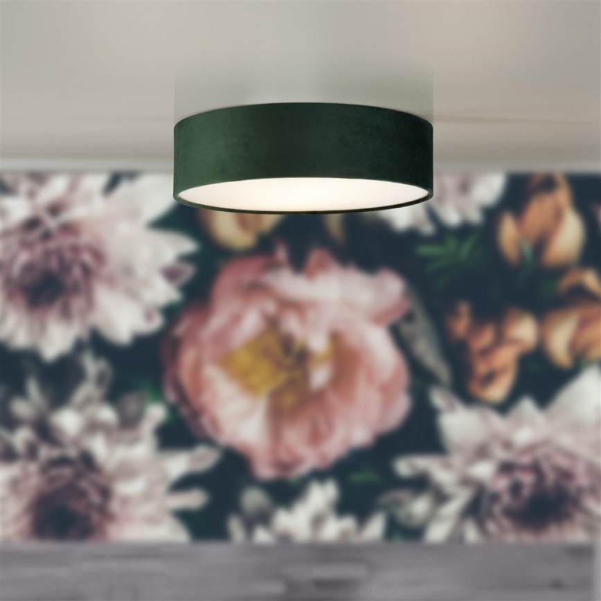 Searchlight - Iluminação de teto DRUM PLEAT 2xE27/15W/230V verde