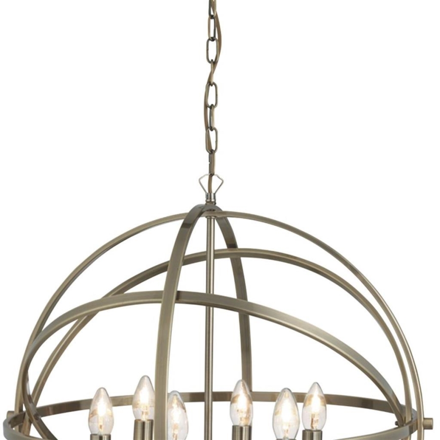 Searchlight - Lustre com corrente ORBIT 6xE14/60W/230V latão