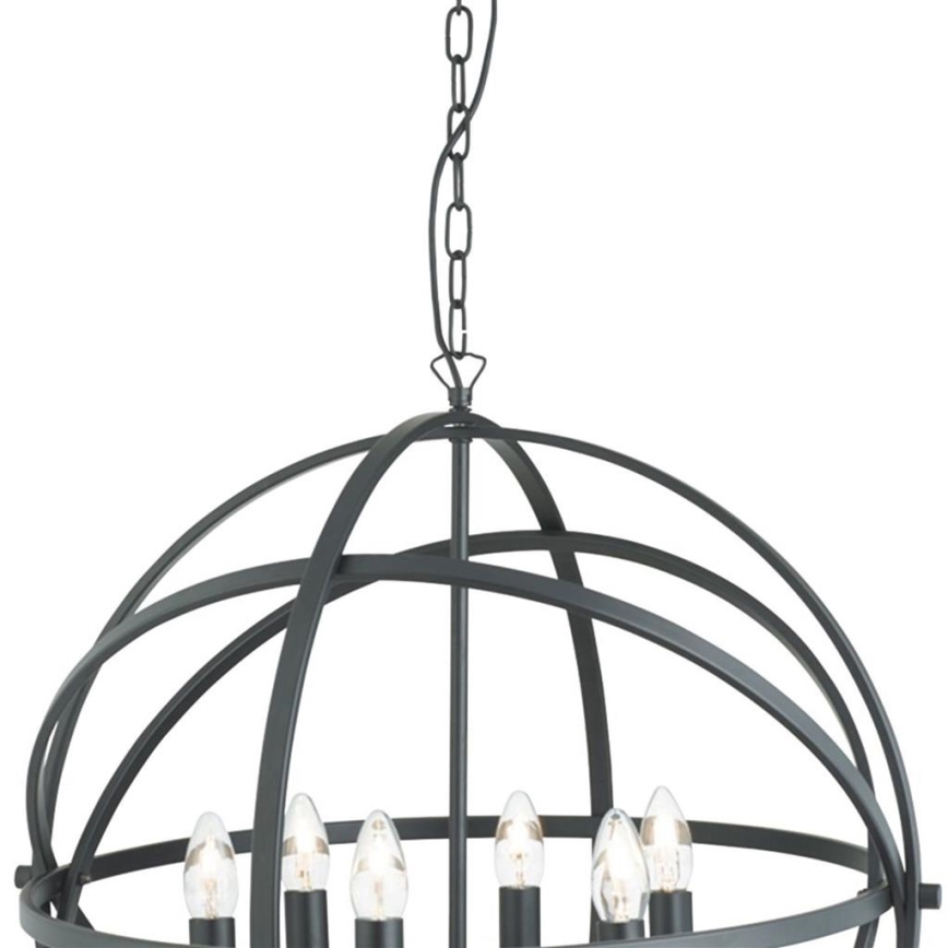 Searchlight - Lustre com corrente ORBIT 6xE14/60W/230V preto