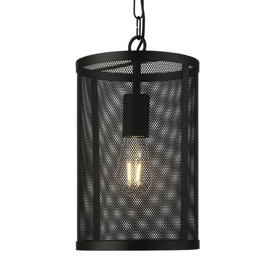 Searchlight - Candelabro numa corrente FISHNET 1xE27/60W/230V preto antigo