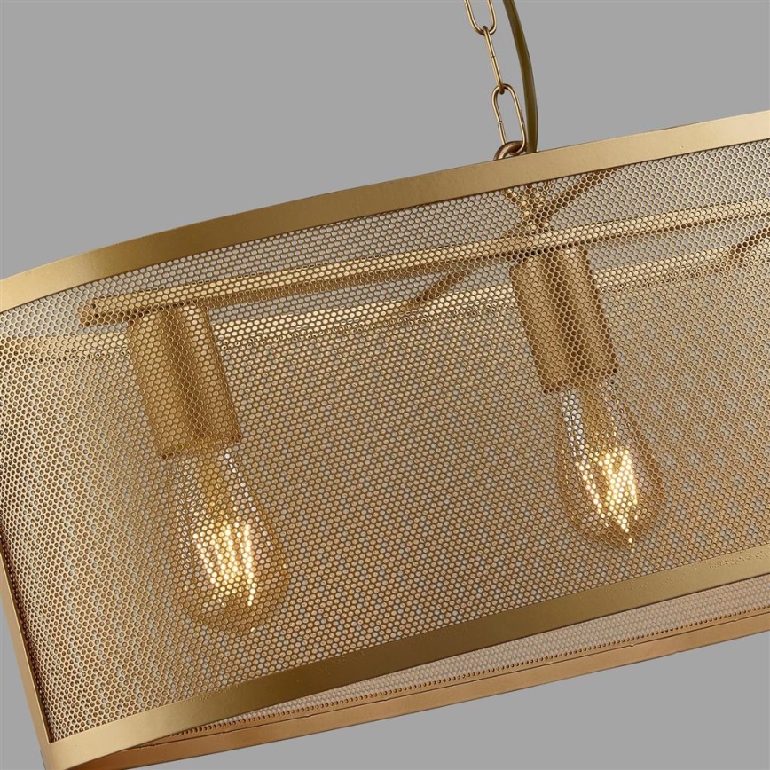 Searchlight - Candelabro numa corrente FISHNET 4xE27/60W/230V dourado