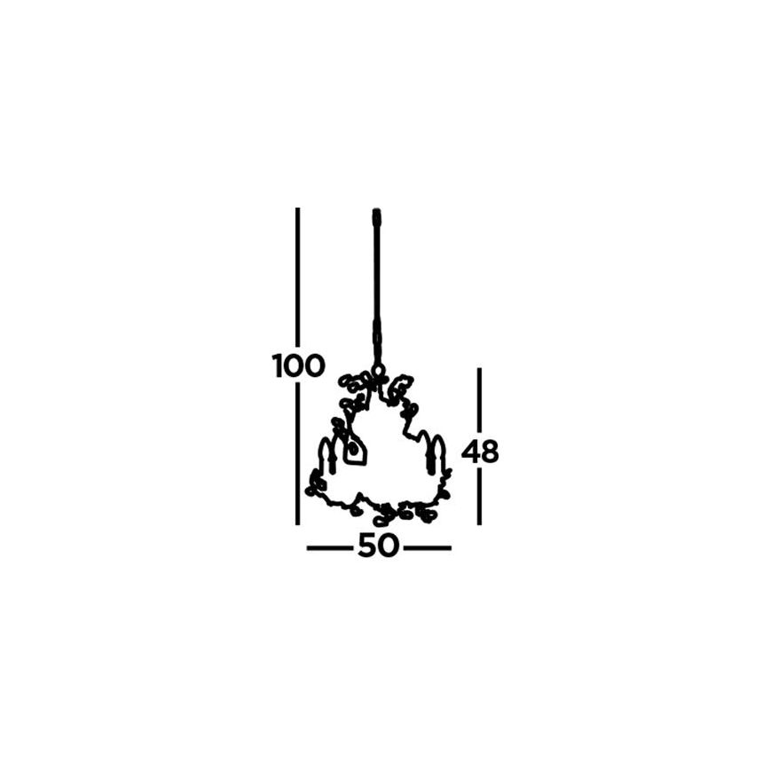 Searchlight - Candelabro suspenso ALMANDITE 5xE14/40W/230V