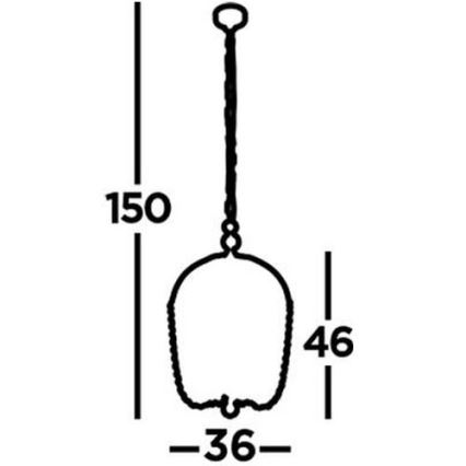 Searchlight - Candelabro suspenso SHOWER 5xE14/60W/230V preto