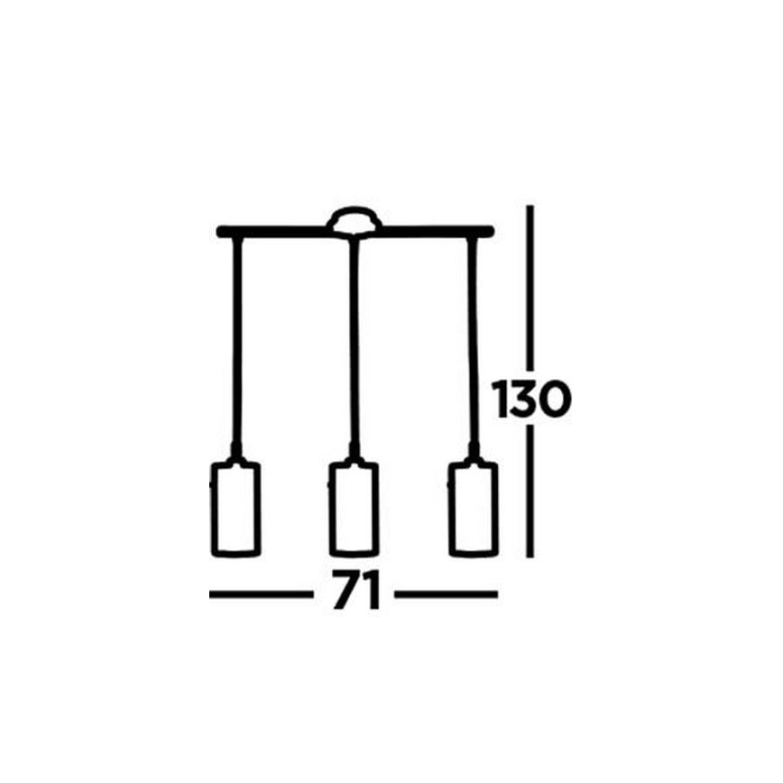 Searchlight - Candelabro suspenso DUO 3xE14/60W/230V cromado brilhante