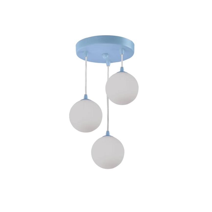 Searchlight - Candelabro suspenso NOVELTY 3xG9/33W/230V azul
