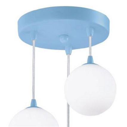Searchlight - Candelabro suspenso NOVELTY 3xG9/33W/230V azul