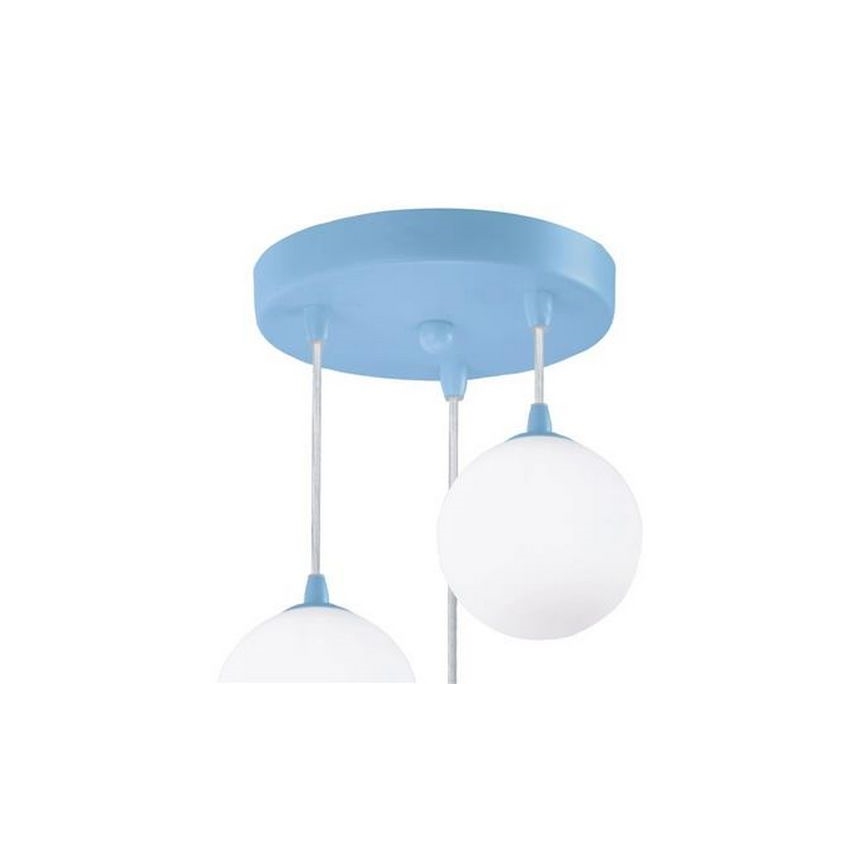 Searchlight - Candelabro suspenso NOVELTY 3xG9/33W/230V azul