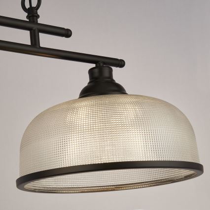 Searchlight - Candeeiro suspenso BISTRO 3xE27/60W/230V preto