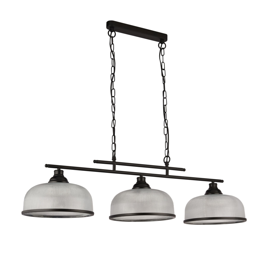 Searchlight - Candeeiro suspenso BISTRO 3xE27/60W/230V preto
