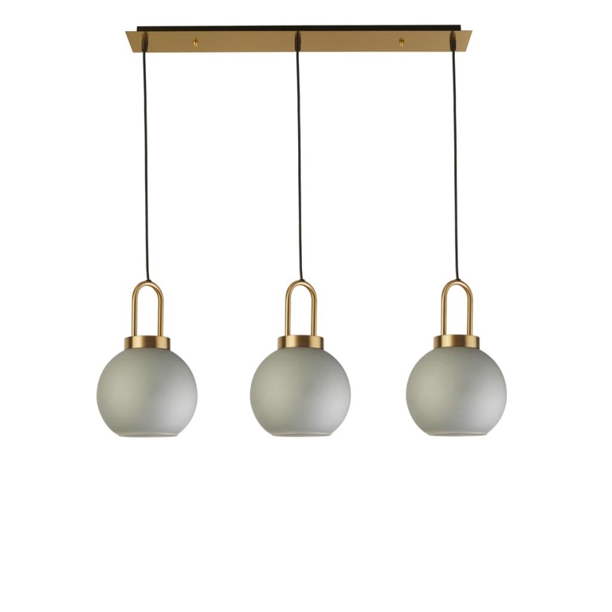 Searchlight - Candelabro suspenso SNOWDROP 3xE27/60W/230V latão