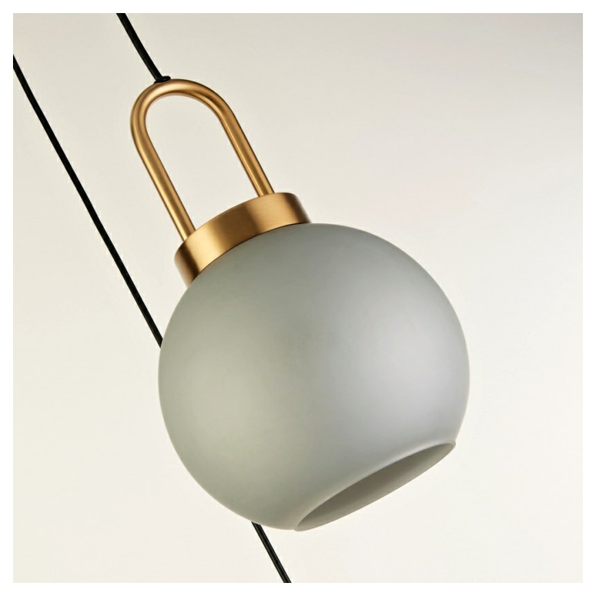 Searchlight - Candelabro suspenso SNOWDROP 3xE27/60W/230V latão