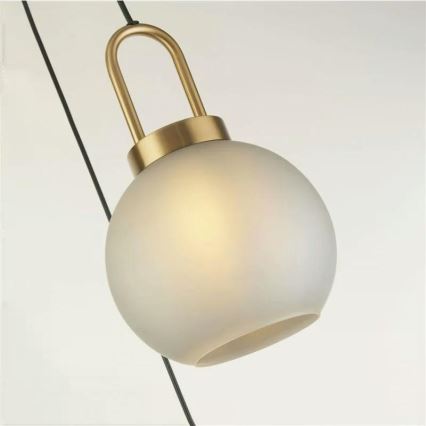 Searchlight - Candelabro suspenso SNOWDROP 3xE27/60W/230V latão