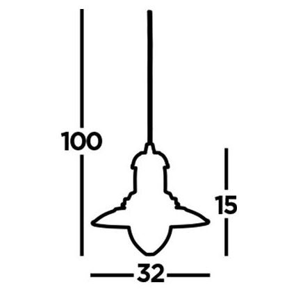Searchlight - Lustre suspenso por cabo FISHERMAN 1xE27/60W/230V com acabamento em latão