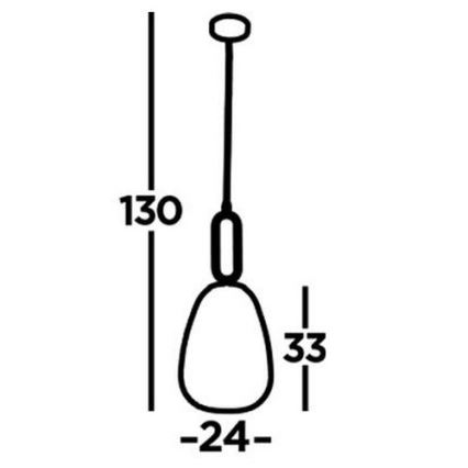 Searchlight - Candelabro suspenso ELIXIR 1xE27/60W/230V transparente