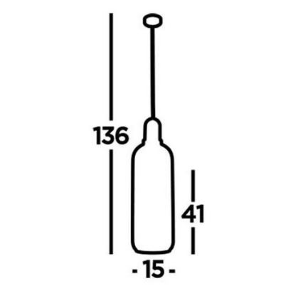 Searchlight - Candelabro suspenso PIPETTE 1xE27/60W/230V mate