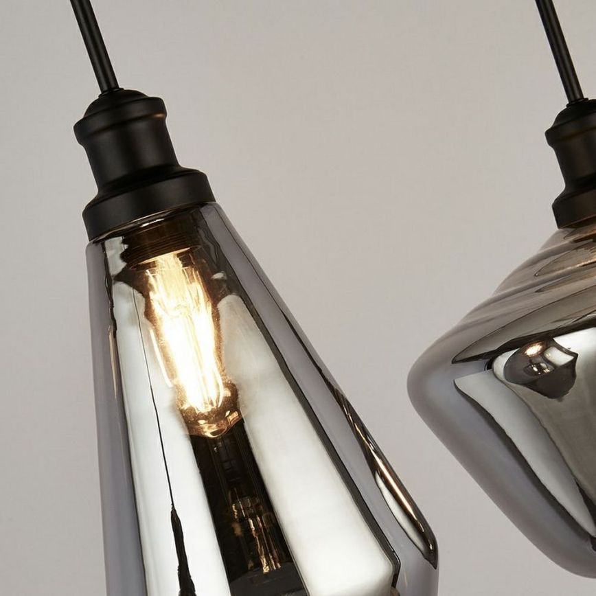 Searchlight - Candelabro suspenso MIA 3xE27/60W/230V preto