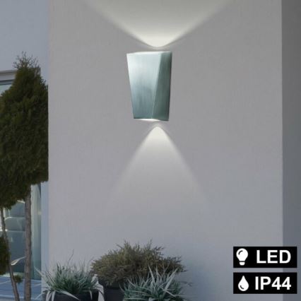 Searchlight - Luz de parede LED de exterior OUT 2xGU10/3W/230V IP44 prata