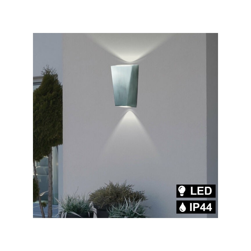 Searchlight - Luz de parede LED de exterior OUT 2xGU10/3W/230V IP44 prata