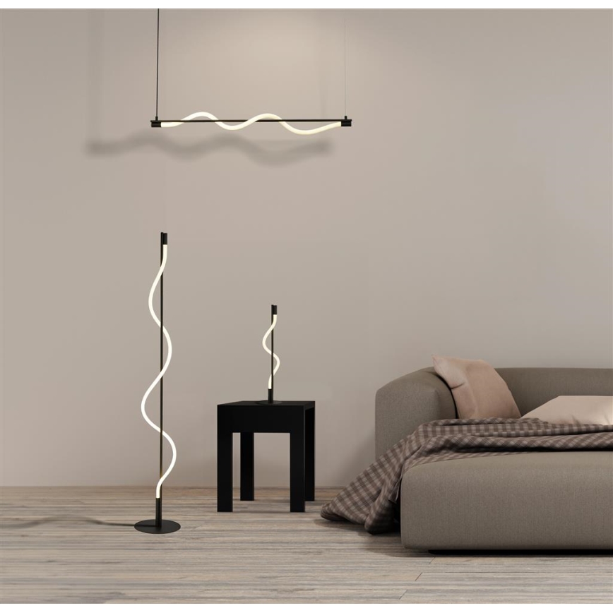 Searchlight - Candeeiro suspenso LED SERPENT LED/15W/230V preto