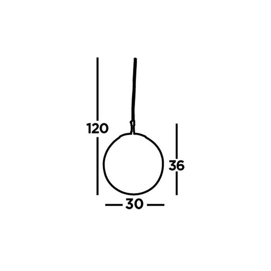 Searchlight - Candelabro suspenso ATOM 1xE27/60W/230V branco/cromado brilhante