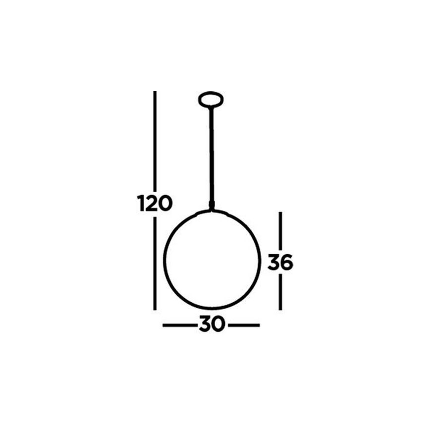 Searchlight - Candelabro suspenso ATOM 1xE27/60W/230V branco/preto