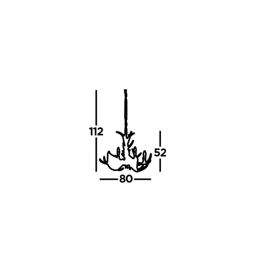 Searchlight - Candelabro suspenso STAG 6xE14/7W/230V