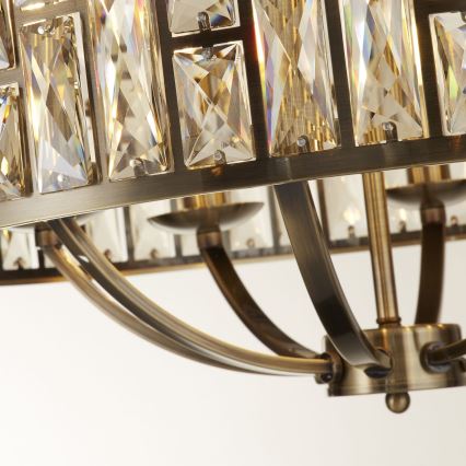 Searchlight - Candeeiro suspenso BIJOU 8xE14/60W/230V diâmetro 64 cm latão