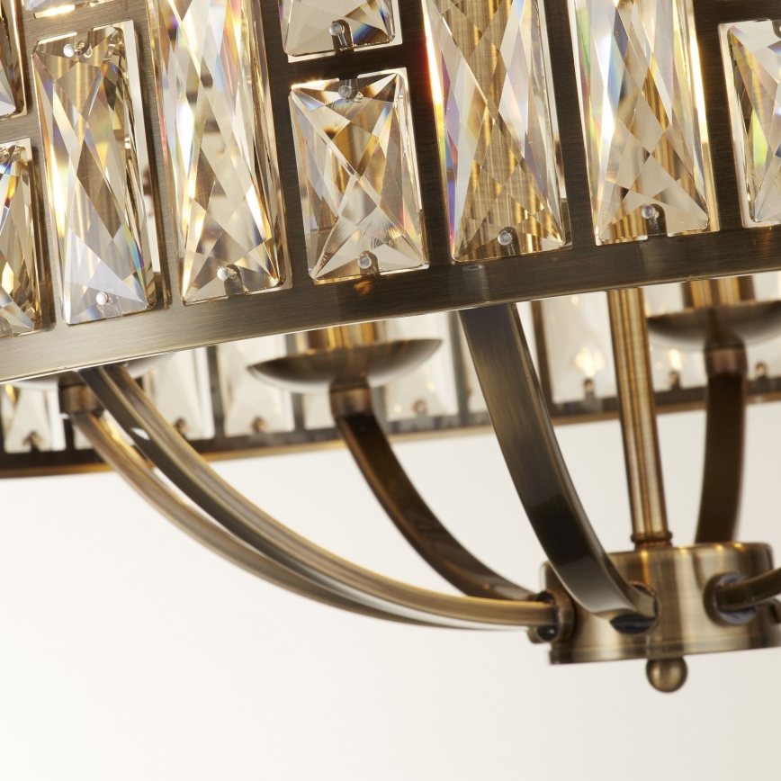 Searchlight - Candeeiro suspenso BIJOU 8xE14/60W/230V diâmetro 64 cm latão