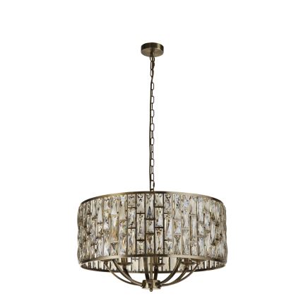Searchlight - Candeeiro suspenso BIJOU 8xE14/60W/230V diâmetro 64 cm latão