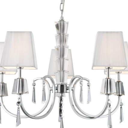 Searchlight - Candeeiro suspenso PORTICO 5xG9/33W/230V cromado brilhante