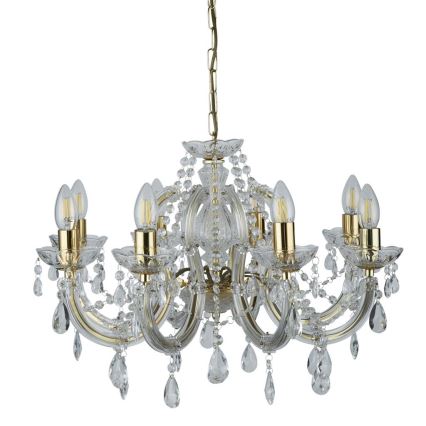 Searchlight - Candelabro de cristal de corrente MARIE 8xE14/40W/230V
