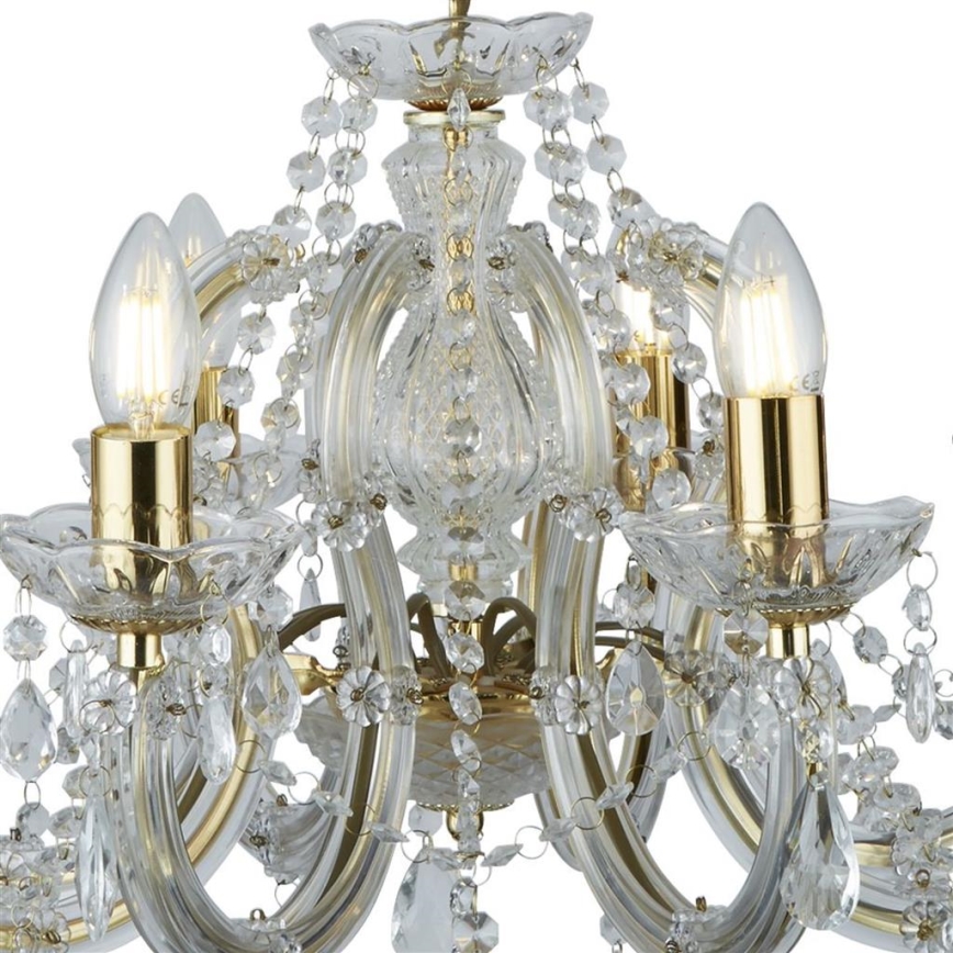 Searchlight - Candelabro de cristal de corrente MARIE 8xE14/40W/230V