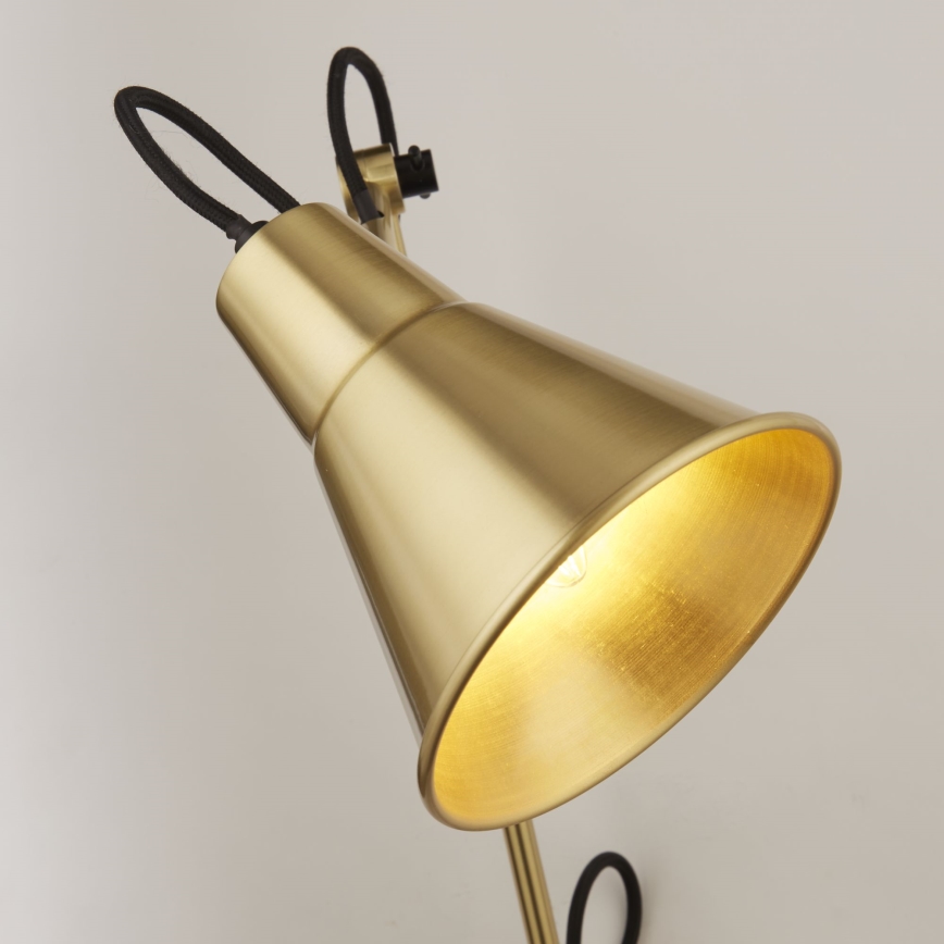 Searchlight - Candeeiro de parede com regulação SWING ARM 1xE27/20W/230V latão
