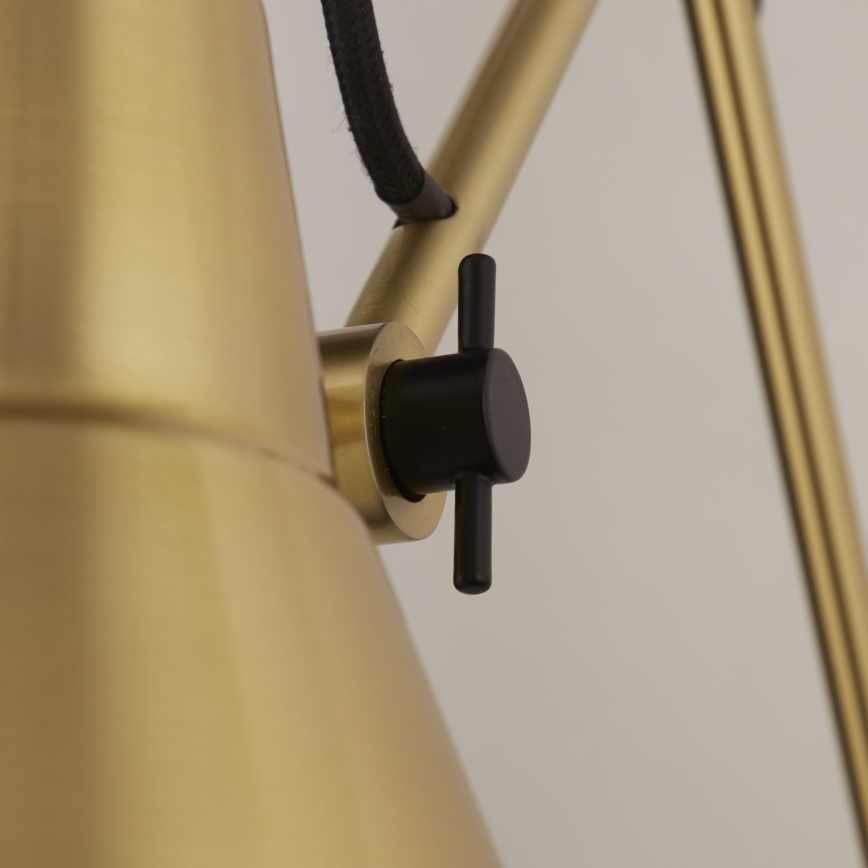 Searchlight - Candeeiro de parede com regulação SWING ARM 1xE27/20W/230V latão