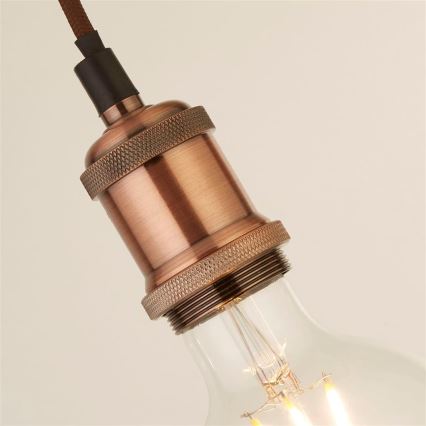 Searchlight - Lustre suspenso por cabo SUSPENSION 1xE27/60W/230V em cobre