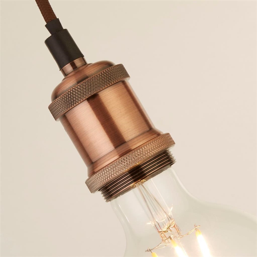 Searchlight - Lustre suspenso por cabo SUSPENSION 1xE27/60W/230V em cobre