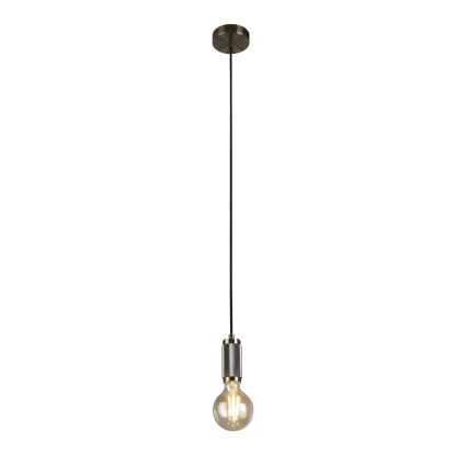 Searchlight - Lustre suspenso por cabo SUSPENSION 1xE27/60W/230V latão