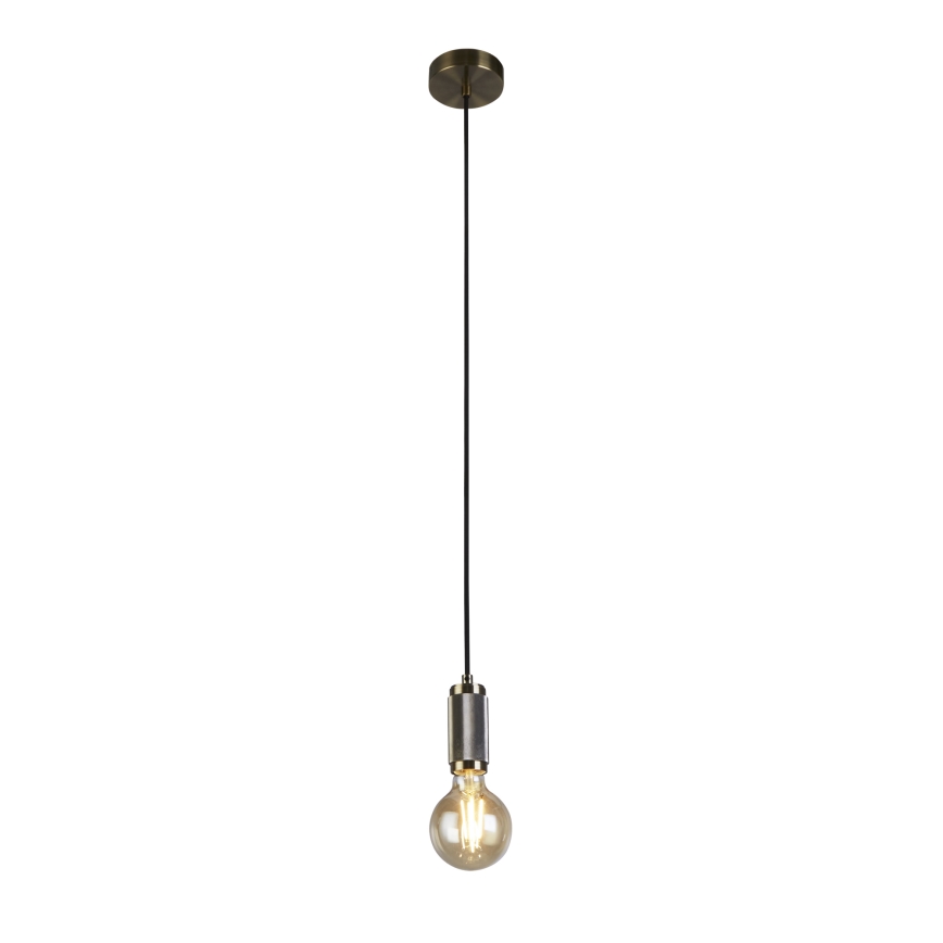 Searchlight - Lustre suspenso por cabo SUSPENSION 1xE27/60W/230V latão