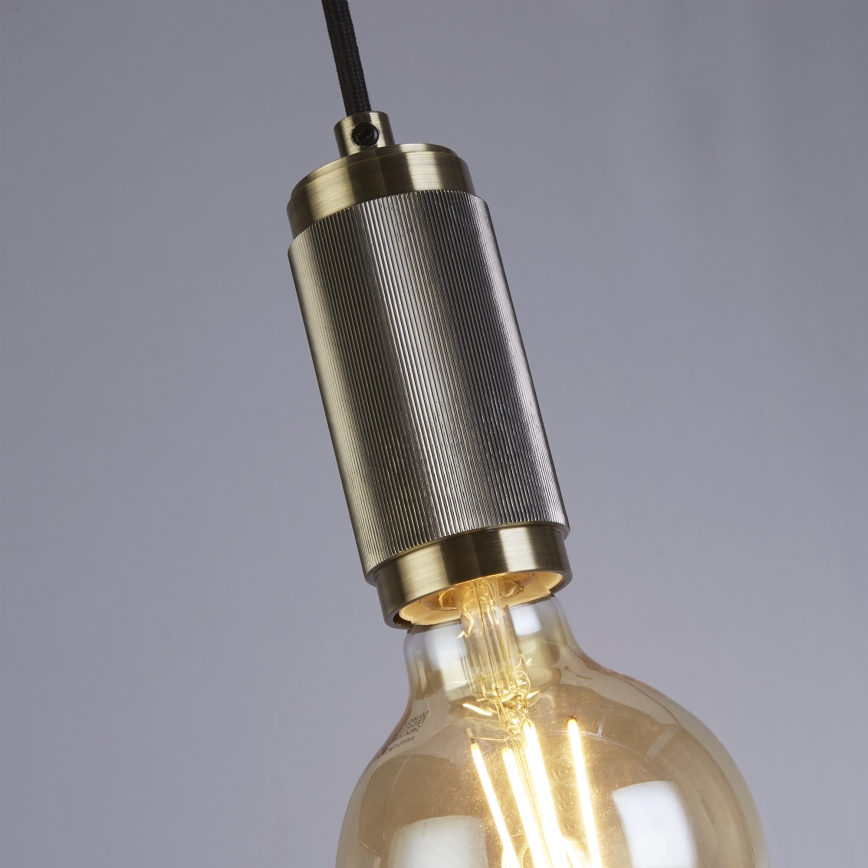Searchlight - Lustre suspenso por cabo SUSPENSION 1xE27/60W/230V latão