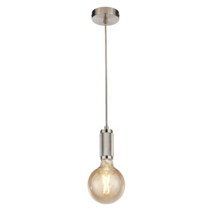 Searchlight - Lustre suspenso SUSPENSION 1xE27/60W/230V prateado