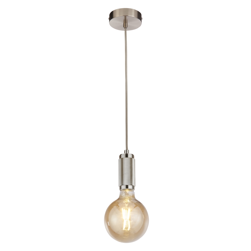 Searchlight - Lustre suspenso SUSPENSION 1xE27/60W/230V prateado