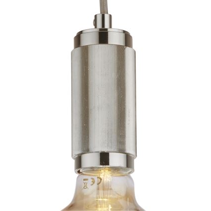 Searchlight - Lustre suspenso SUSPENSION 1xE27/60W/230V prateado